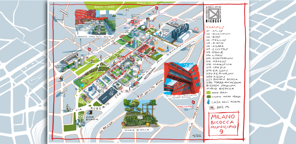 maps of campus Milano Bicocca